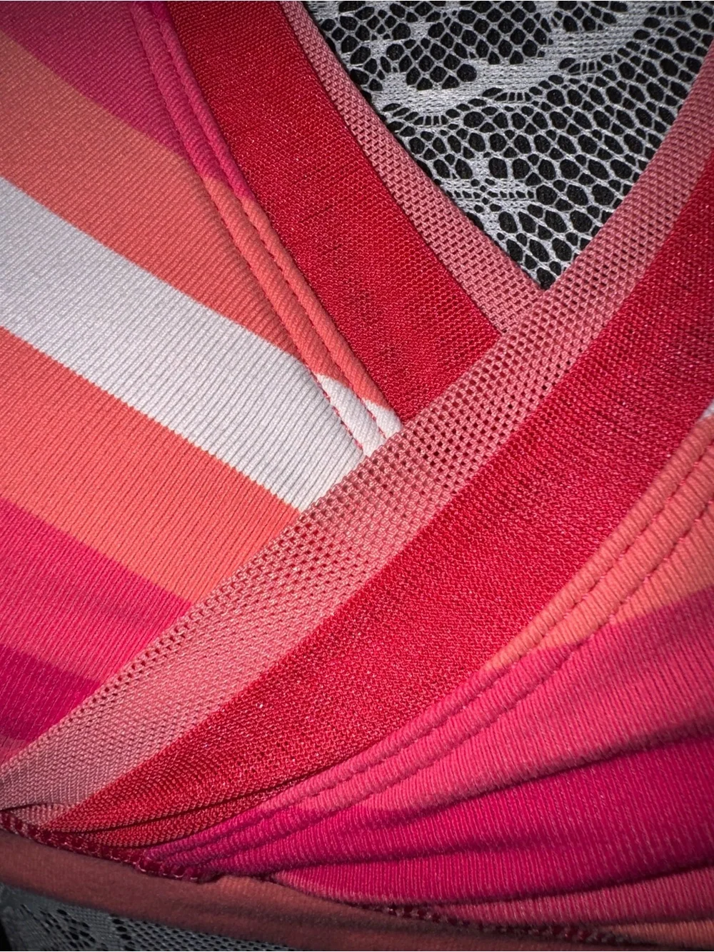 lululemon athletica Pink & Coral Striped Wrap Sports Bra